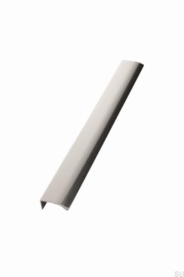 Poignée de meuble Edge Straight 350 en aluminium chromé