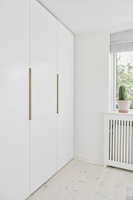 Poignée de meuble Edge Straight 600 en aluminium blanc mat
