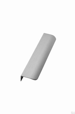 Poignée de meuble Edge Round 200 en aluminium argenté