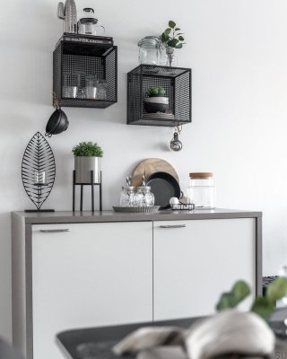 Poignée de meuble oblongue argentée Helix 160 