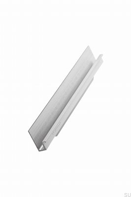 Poignée de meuble Wall 10 896 Edge en aluminium argenté brossé