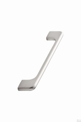 Poignée de meuble longitudinale Doppia 128+160, aluminium, argent