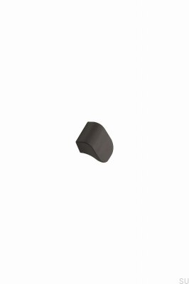 Poignée de meuble oblongue Fall 16, Aluminium, Noir Mat, Brossé