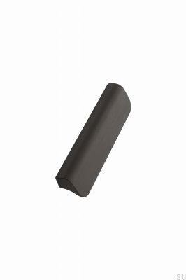 Poignée de meuble oblongue Fall 128 Aluminium Noir Mat Brossé