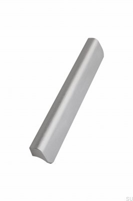 Poignée de meuble oblongue Fall 224, aluminium, argent