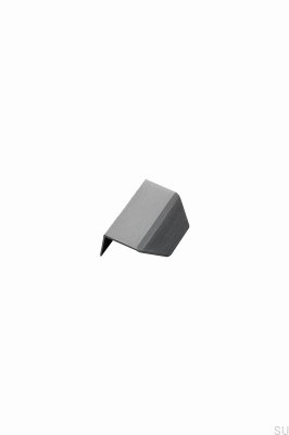 Poignée de meuble Blaze 2 20 bords, aluminium brossé anthracite