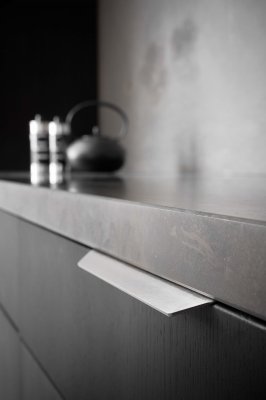 Poignée de meuble Blaze 2 bords 2x80 Aluminium Argent