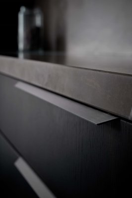 Poignée de meuble Blaze 2 bords 2x160 Aluminium Anthracite Brossé