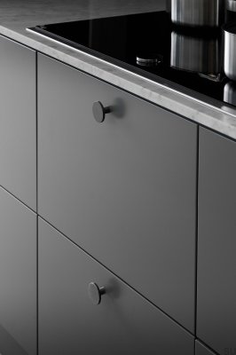 Bouton de meuble Plato 42 Aluminium Anthracite Brossé