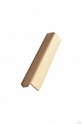 Poignée de meuble longitudinale Fringe 160, aluminium brossé et or