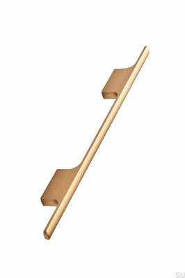 Poignée de meuble oblongue Tau 160, aluminium brossé et doré