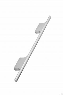 Poignée de meuble longitudinale Tau 160, aluminium, argent