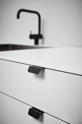 Poignée de meuble Edge Accent 32 Aluminium Noir Mat Brossé