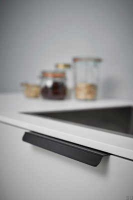 Poignée de meuble Edge Accent 160 Aluminium Noir Mat Brossé