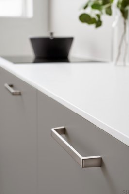 Poignée de meuble longitudinale Seam 320, aluminium argenté