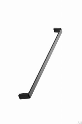 Poignée de meuble oblongue Seam 320, aluminium, noir mat