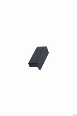 Bouton de meuble Elan 32 en aluminium noir mat brossé