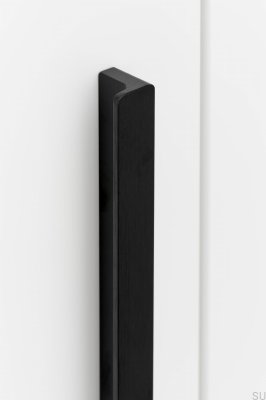 Poignée de meuble oblongue Elan 160+544 Aluminium Noir Mat Brossé
