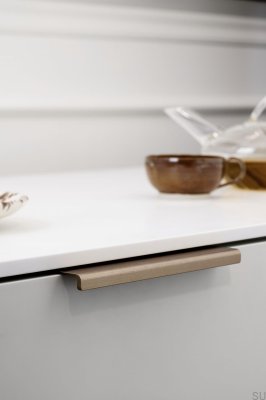 Poignée de meuble Artisan 160 edge, aluminium brossé doré