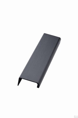 Poignée de meuble Artisan 160 edge, aluminium, noir mat, brossé
