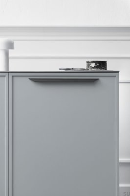 Poignée de meuble oblongue Streamline 256, aluminium, noir mat