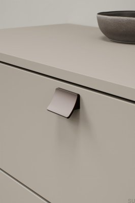 Poignée de meuble oblongue Ciel 32 Aluminium Marron Mat