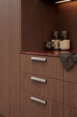 Poignée de meuble oblongue Ciel 160 Aluminium Marron Mat