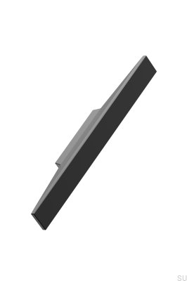 Poignée de meuble oblongue Facet 32, aluminium, noir mat