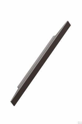 Poignée de meuble oblongue Facet 96 Aluminium Marron Mat