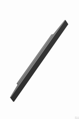 Poignée de meuble oblongue Facet 160, aluminium, noir mat