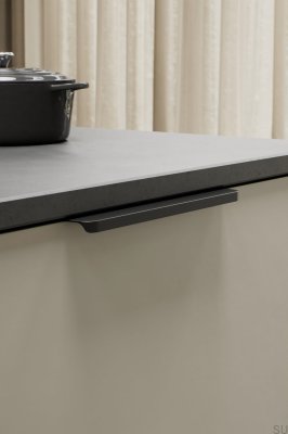 Poignée de meuble Edge Comet 160 Aluminium Noir Mat