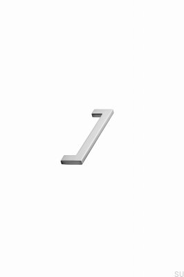 Poignée de meuble allongée Flat 128 Métal Argent
