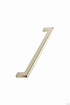 Poignée de meuble allongée Flat 192 Métal Doré Poli