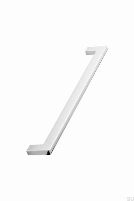 Poignée de meuble en métal chromé argenté Flat 256