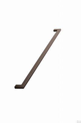 Poignée de meuble allongée Flat 448 Metal Dark Brown