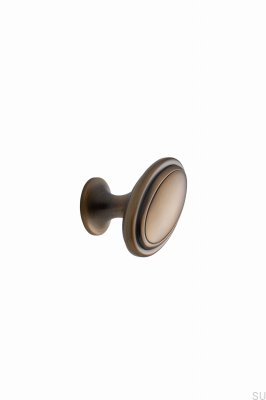 Bouton de meuble ovale 60 en métal doré antique