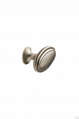Bouton de meuble ovale 60 en métal doré antique