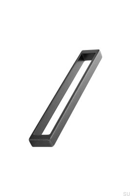 Poignée de meuble oblongue Cubico 192, gris métal