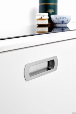 Poignée de meuble encastrée Lux 192 Métal Argent