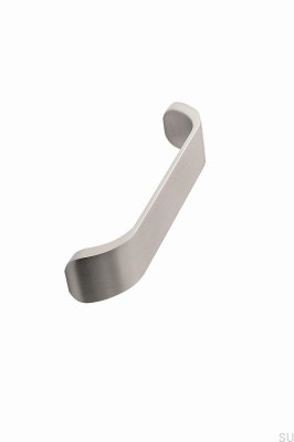 Poignée de meuble allongée en métal argenté Radius 160