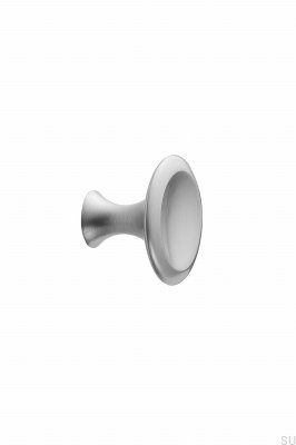 Bouton de meuble en métal argenté Bell 42