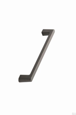 Poignée de meuble allongée en métal brossé anthracite Diner 320
