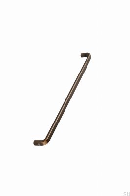 Poignée de meuble oblongue socle 320, métal, bronze antique