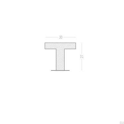 Bouton de meuble Nena M cuivre brossé non peint