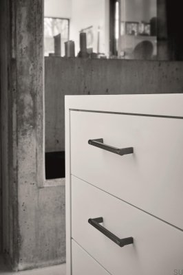 Poignée de meuble oblongue Torch 160, métal, noir mat
