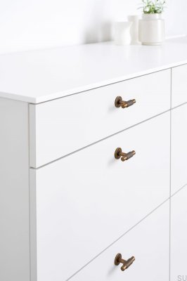 Bouton de meuble en métal doré antique T-Bar Manor T 54