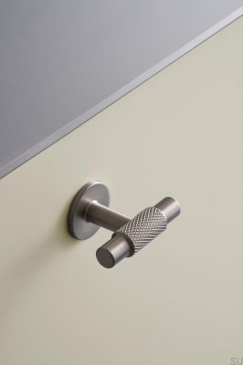 Bouton de meuble en métal argenté T-Bar Manor T 54