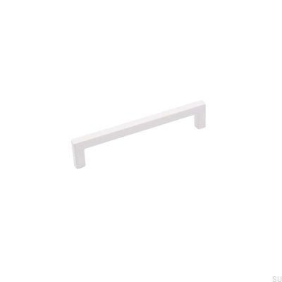 Poignée de meuble oblong 0143 128 Blanc mat