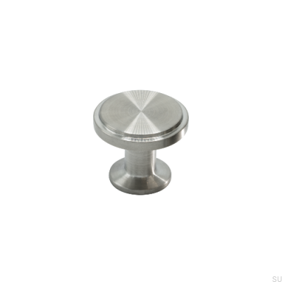 Bouton de meuble en acier brossé Uno