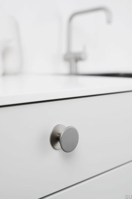 Bouton de meuble en métal argenté Orbit 35.8